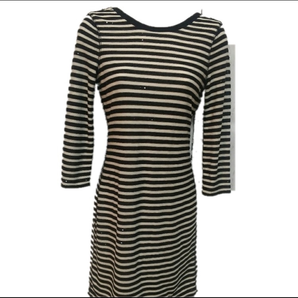 Express Black and White Sequined Dress. Size XS